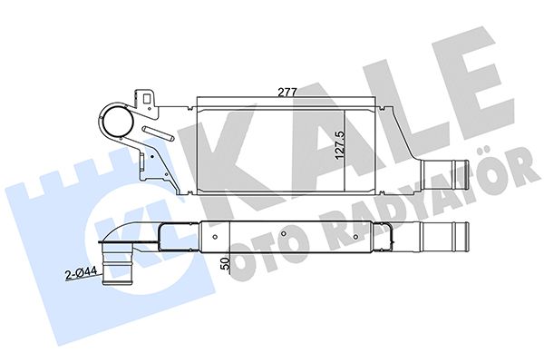 KALE OPEL интеркуллер Combo Tour, Corsa C 1.7DI 00-