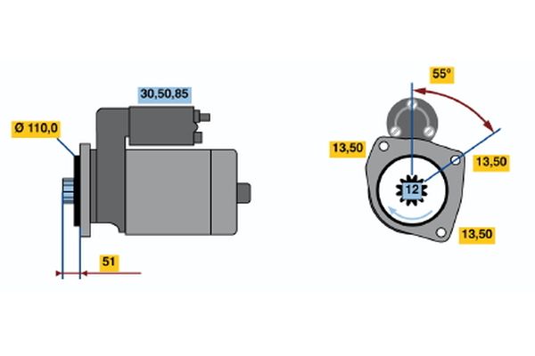 BOSCH 0 986 022 260 Starter