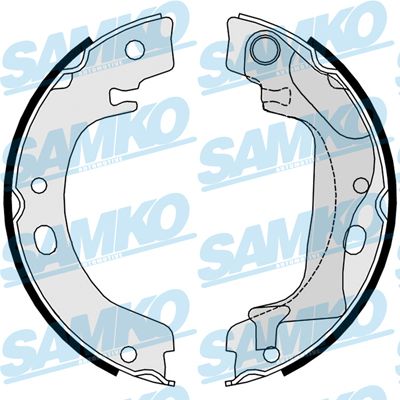 Комплект гальмівних колодок, стоянкове гальмо, Samko 89760