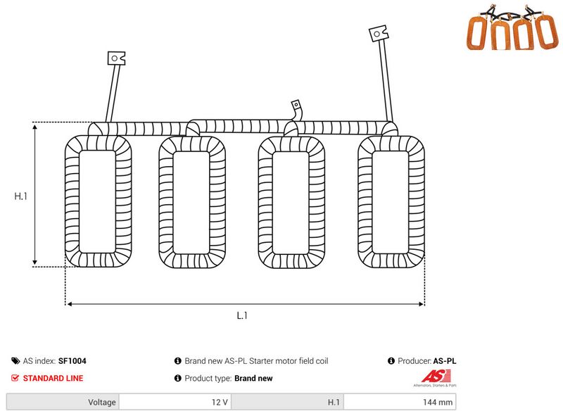 AS-PL SF1004 Field Winding, starter