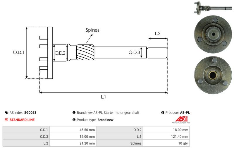 AS-PL SG0053 Repair Kit, starter