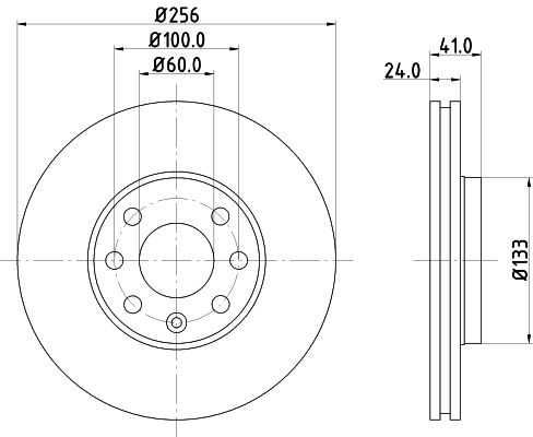 HELLA PAGID 8DD 355 106-051 Brake Disc