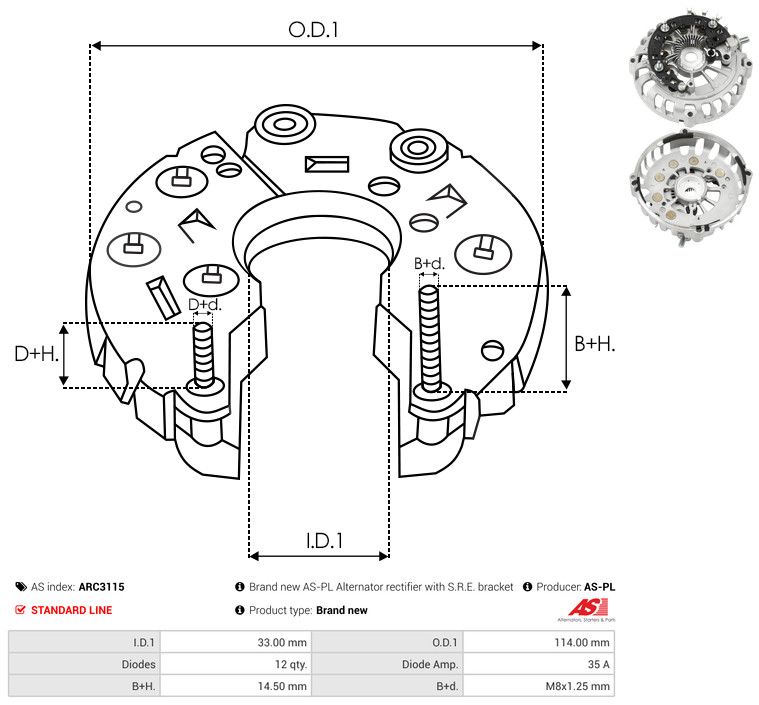 Kaitsekate, generaator, AS-PL ARC3115