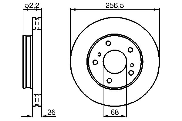 BOSCH Remschijf 0 986 478 485