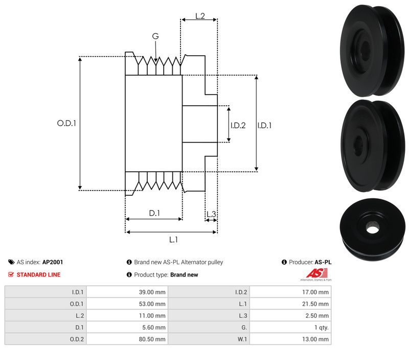 Rihmaratas, generaator, AS-PL AP2001