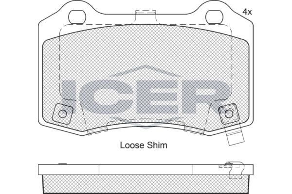 ANDEL 182230 - Brake Pad Set, disc brake