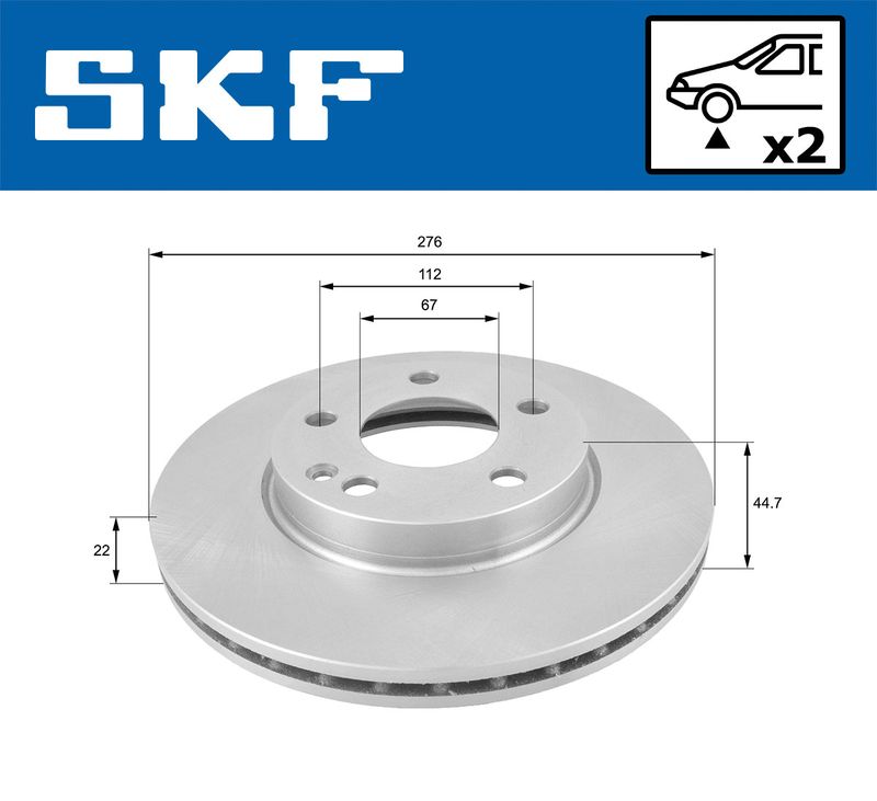 SKF VKBD 80063 V2 Brake Disc