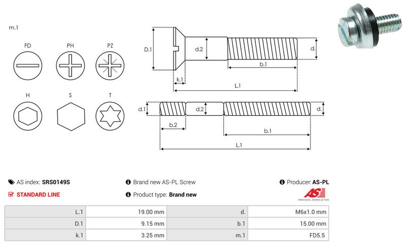 AS-PL SRS0149S Repair Set, alternator