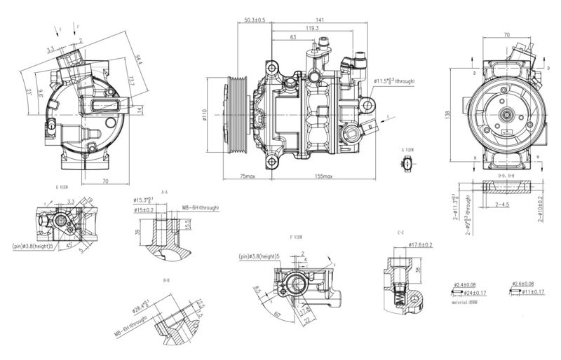 HELLA 8FK 366 200-491 Compressor, air conditioning