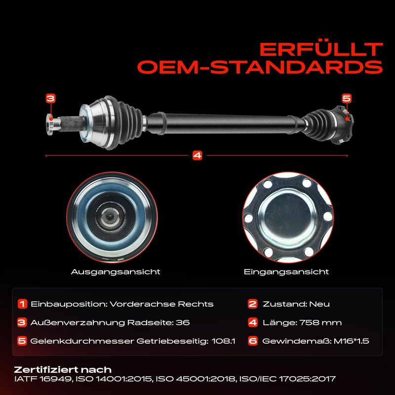 Frankberg 5481FB0009787 Drive Shaft