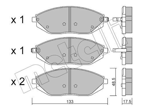 Plaquettes+de+frein+à+disque METELLI 22-0908-0