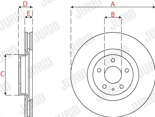 JURID 563278JC Brake Disc