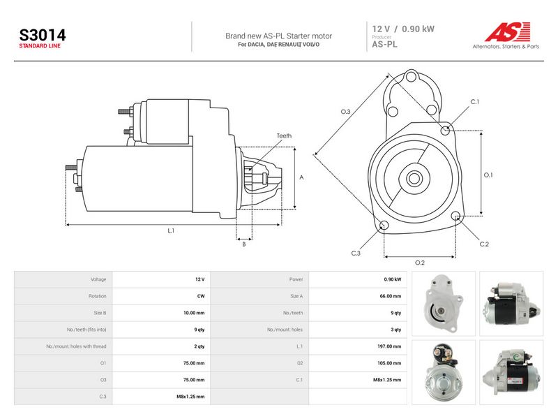 Starter, AS-PL S3014