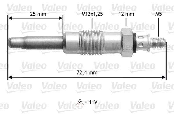 Свічка розжарювання, Valeo 345100