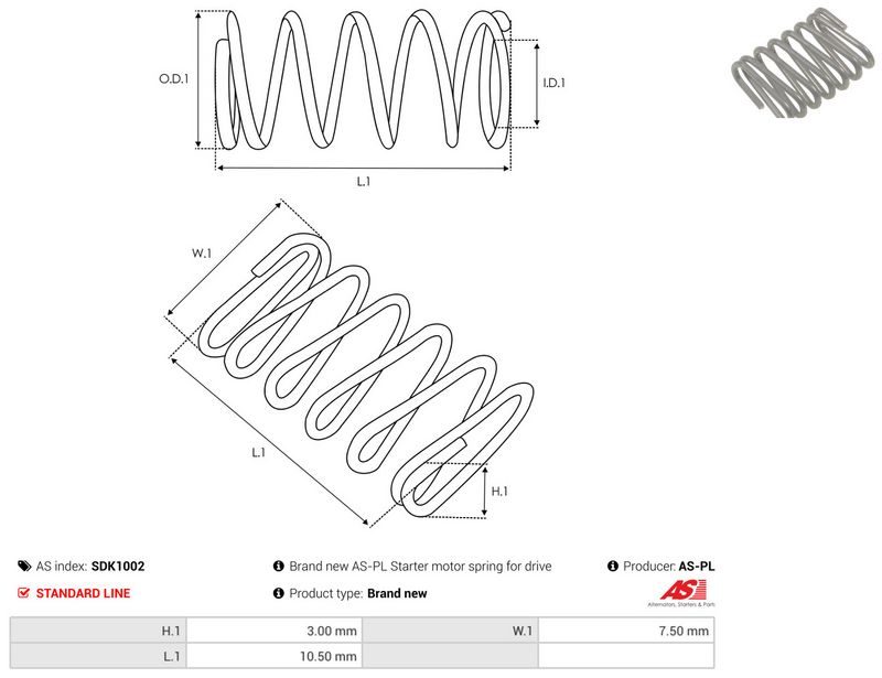 AS-PL SDK1002 Repair Kit, starter