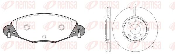 Комплект гальма, дискове гальмо, Remsa 8827.00