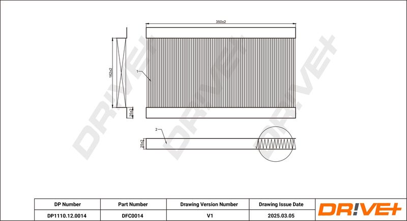 Filtru, aer habitaclu DP1110.12.0014 Dr!ve+
