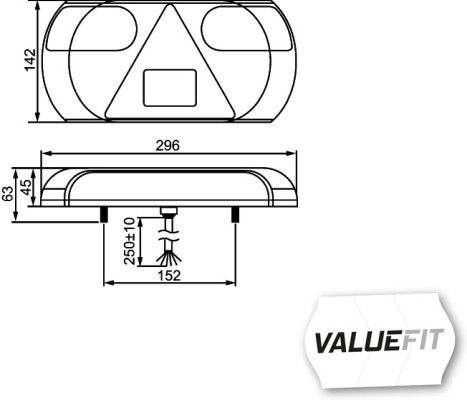HELLA 2VP 357 016-011 Tail Light Assembly