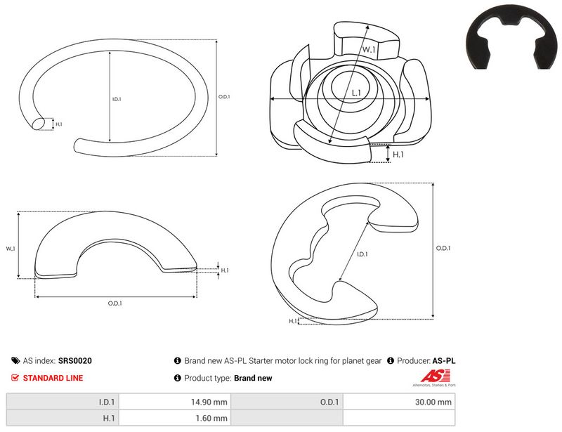 AS-PL SRS0020 Repair Kit, starter