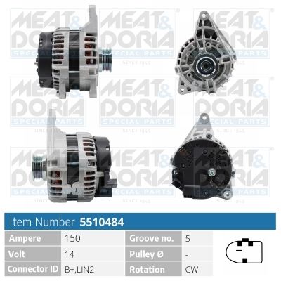 MEAT & DORIA Dynamo / Alternator 5510484