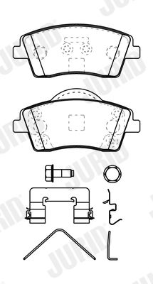 Комплект гальмівних накладок, дискове гальмо, Jurid 574040J
