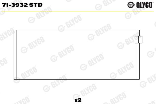 Підшипник шатуна, Glyco 71-3932STD