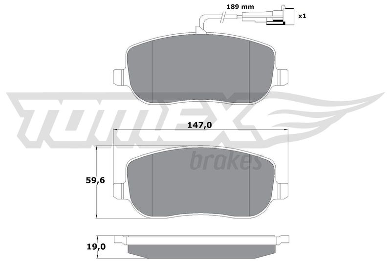 TOMEX Brakes TX 13-341 Stabdžių trinkelių rinkinys, diskinis stabdys
