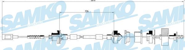 Тросовий привод, привод зчеплення, Samko C0061C