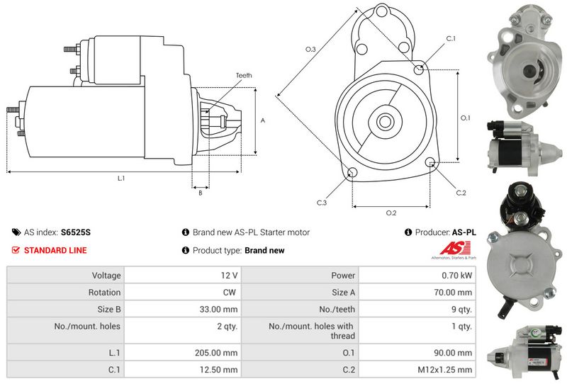 AS-PL S6525S Starter