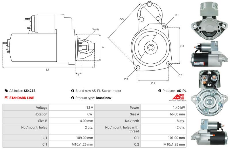 AS-PL S5427S Starter