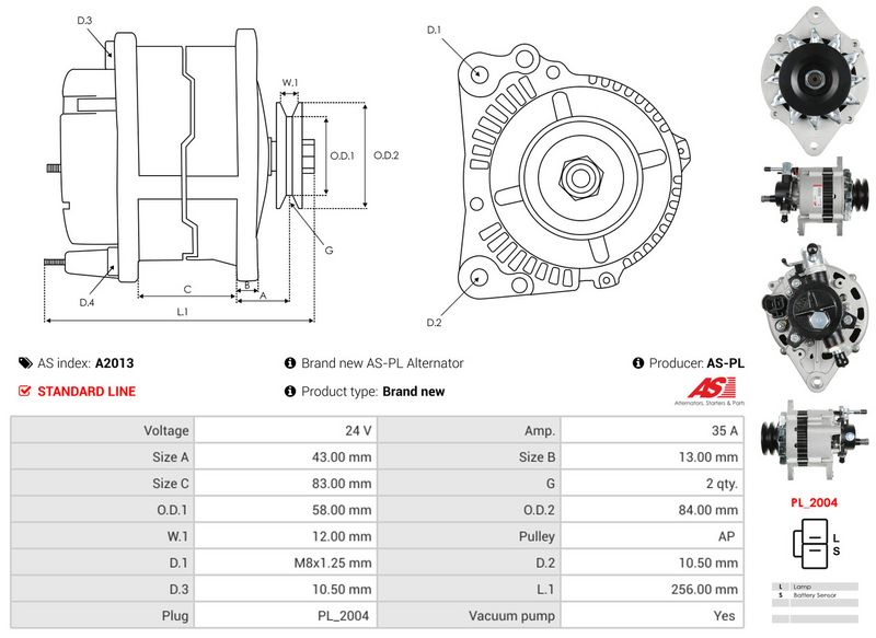 AS-PL A2013 Alternator