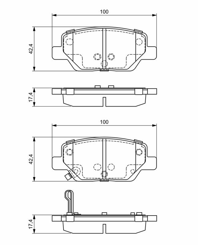 BOSCH 0986495393 Brake Pad Set, disc brake