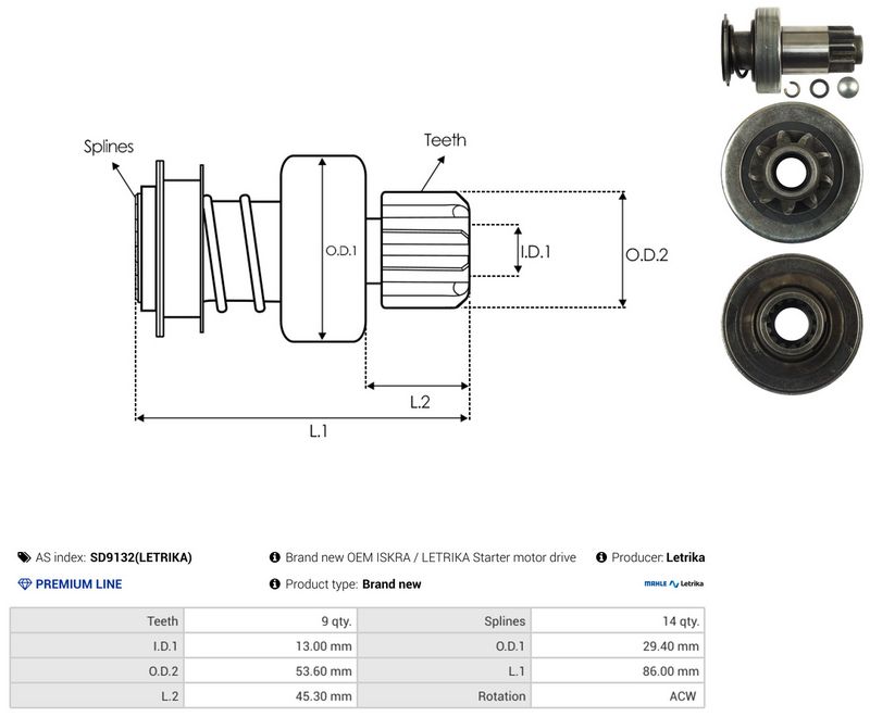 Vabajooks, starter, AS-PL SD9132(LETRIKA)