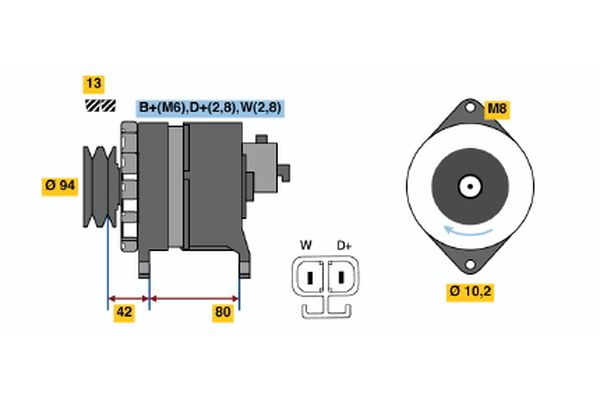 Bosch Alternator 6 033 GB4 015