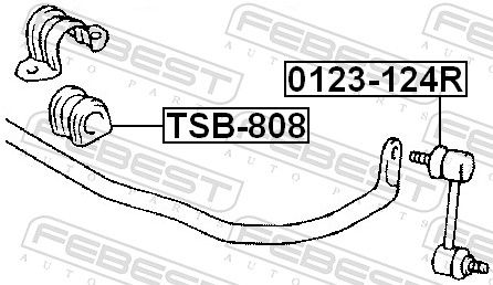 FEBEST 0123-124R Link/Coupling Rod, stabiliser bar