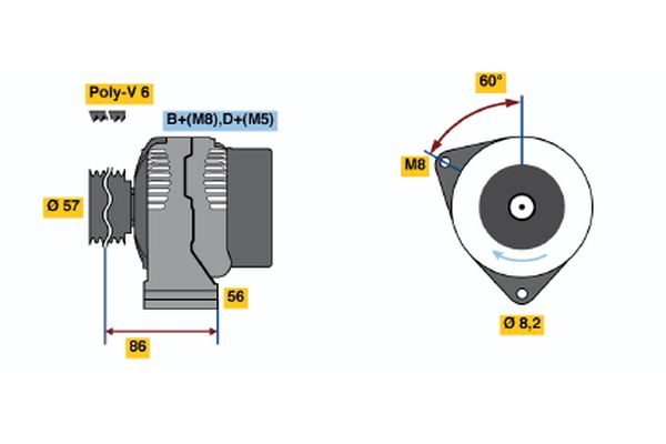 Bosch Alternator 0 123 320 030