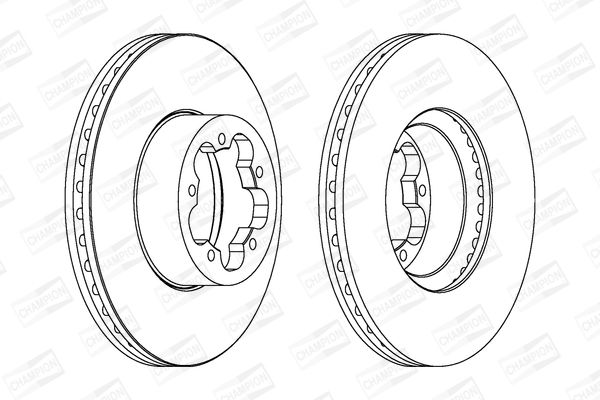 CHAMPION FORD диск гальмівний передній Transit 06-