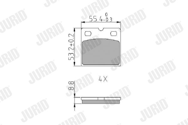 JURID 573942J Brake Pad Set, disc brake