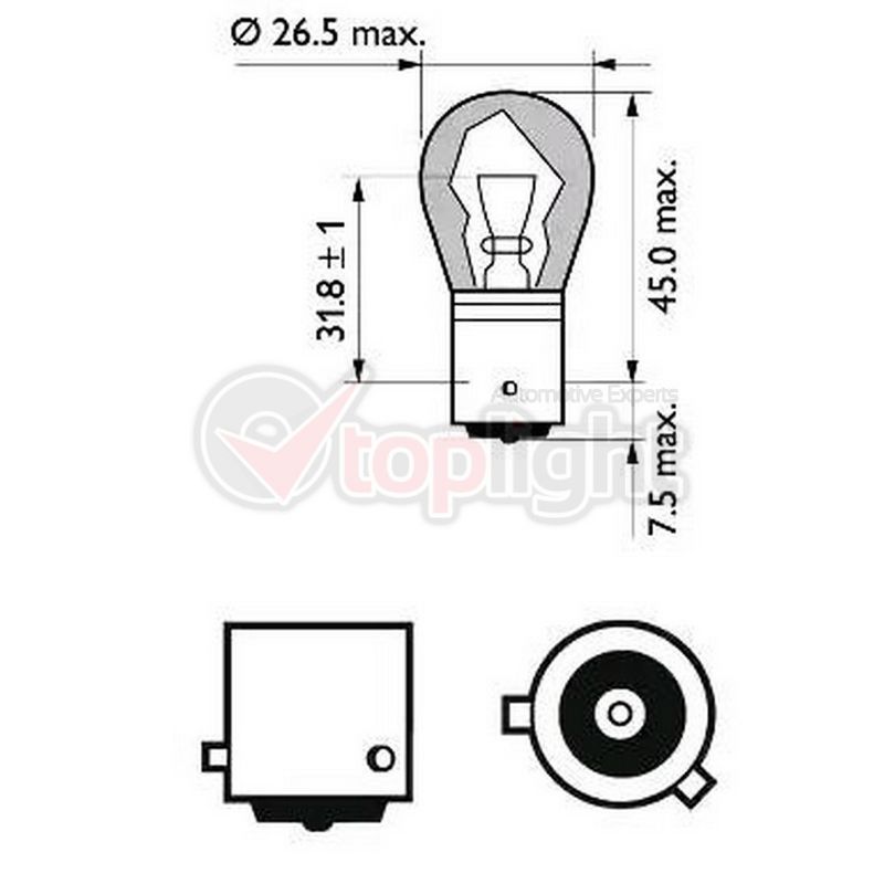 AE TOPLIGHT 39067 Bulb P21/5W 12V 21/5W