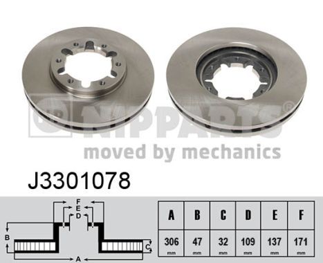 NIPPARTS féktárcsa J3301078