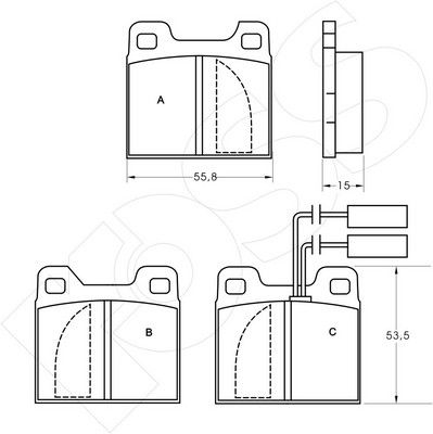 1-GNC R-225 - Brake Pad Set, disc brake
