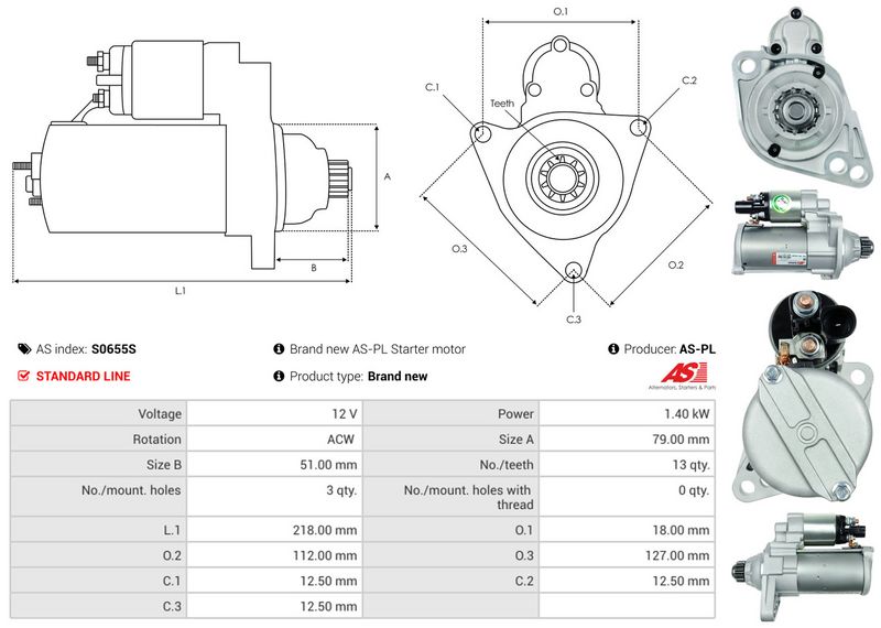 AS-PL S0655S Starter