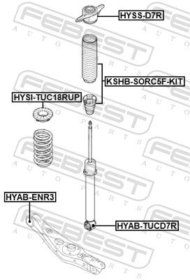 Корпус, оливний фільтр, Febest HYAB-TUCD7R