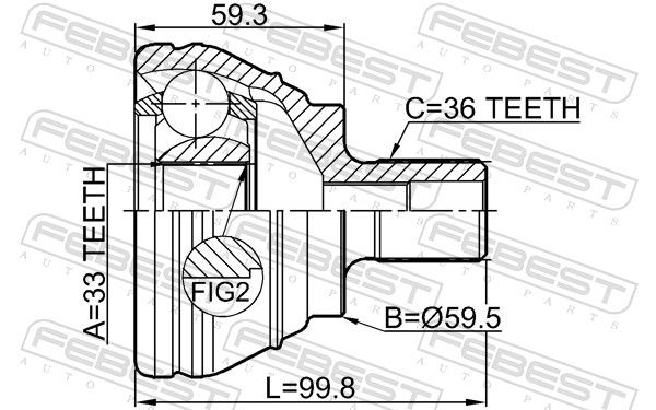 FEBEST 2310-EOS Joint Kit, drive shaft