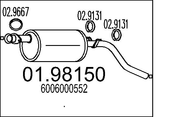 MTS hátsó hangtompító 01.98150