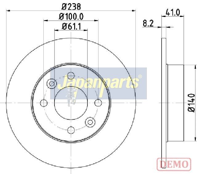 спирачен диск JAPANPARTS