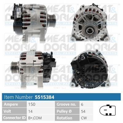 MEAT & DORIA Dynamo / Alternator 5515384