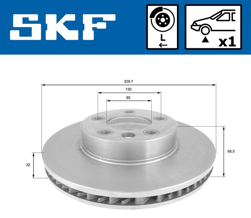 SKF VKBD80344V1 Brake Disc