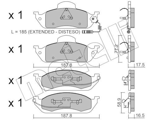 Plaquettes+de+frein+à+disque METELLI 22-0569-0