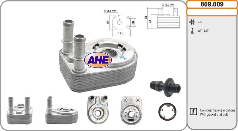 AHE 809.009 - Oil Cooler, engine oil